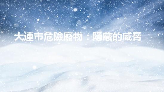 大連市危險廢物：隱藏的威脅，我們能否化解？